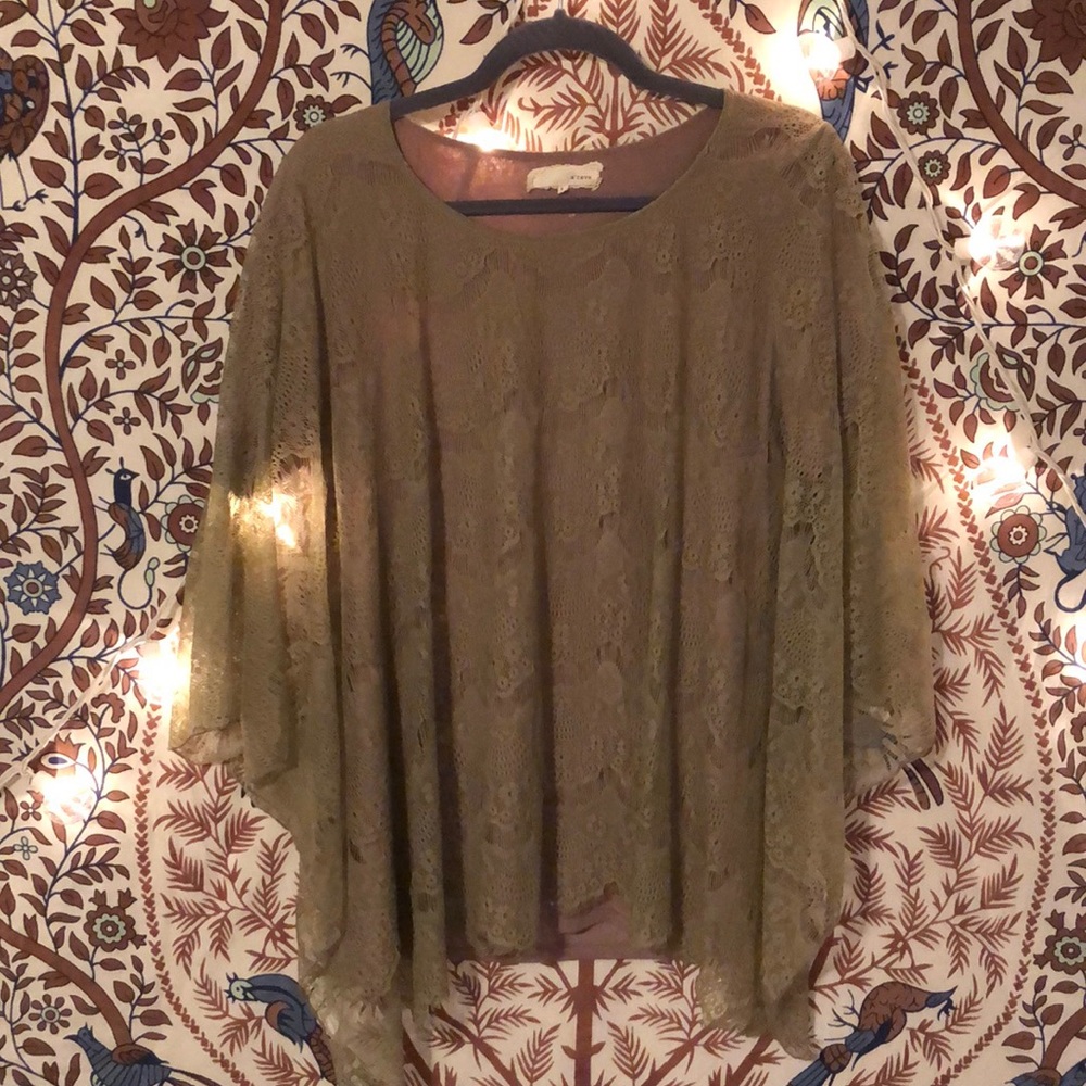 Brown lace top